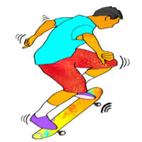 Symbol Person abspielen Skateboard png