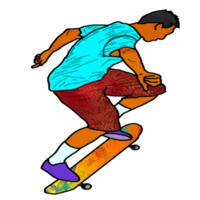 icoon persoon Speel skateboard png