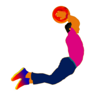 ícone homem jogar cesta bola e saltar para tiro png