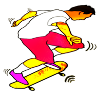 icoon persoon Speel skateboard png