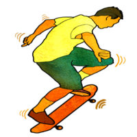 Symbol Person abspielen Skateboard png