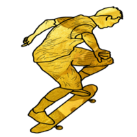 Symbol Person abspielen Skateboard png