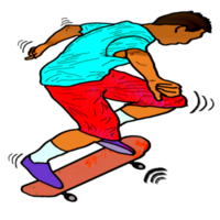 ikon person spela skateboard png