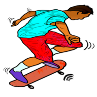 Symbol Person abspielen Skateboard png