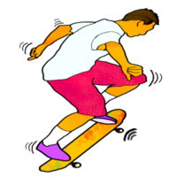 Symbol Person abspielen Skateboard png