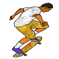 icoon persoon Speel skateboard png