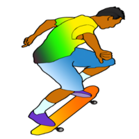 ikon person spela skateboard png