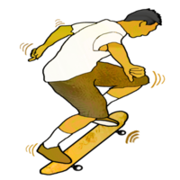 icoon persoon Speel skateboard png
