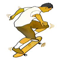 Symbol Person abspielen Skateboard png