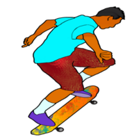 icoon persoon Speel skateboard png