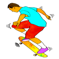 Symbol Person abspielen Skateboard png