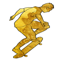 Symbol Person abspielen Skateboard png