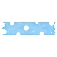 bleu washi ruban avec polka point modèle png