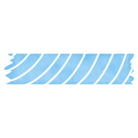 Blue Washi Tape with White Curve Line png
