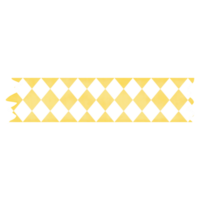 Yellow Washi Tape with Diagonal checkboard Pattern png