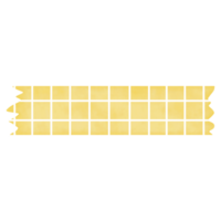 Yellow Washi Tape with Square Line png