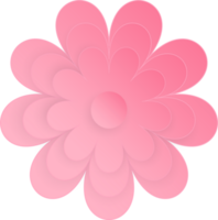 Flower, Element of floral paper cut. Paper cut of flower shape and spring symbol. png