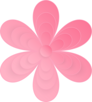 Blume, Element von Blumen- Papier schneiden. Papier Schnitt von Blume gestalten und Frühling Symbol. png