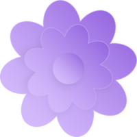 flor, elemento de floral papel cortar. papel cortar de flor forma y primavera símbolo. png