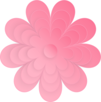 Flower, Element of floral paper cut. Paper cut of flower shape and spring symbol. png