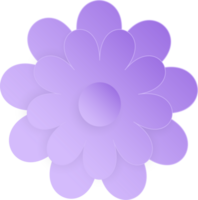 fiore, elemento di floreale carta tagliare. carta tagliare di fiore forma e primavera simbolo. png