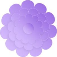 fleur, élément de floral papier couper. papier Couper de fleur forme et printemps symbole. png