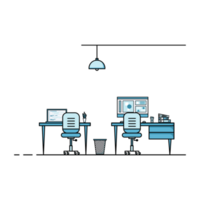 plano Projeto do trabalhando mesa com computador, Área de Trabalho, equipamento. trabalhando escrivaninha com mesa, cadeira, livro png