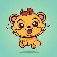 baby lion vector