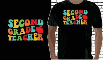 2nd Grade Teacher T shirt Design, Quotes about Back To School, Back To School shirt, Back To School typography T shirt design vector