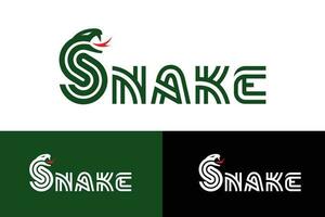 Snake logo with the title snake s snake viper design. S Logo vector