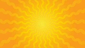 Yellow zig-zag zoom out effect lines attractive background vector