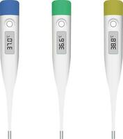 electrónico termómetro con alto temperatura bajo infrarrojo cuidado de la salud vector