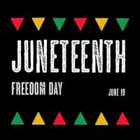 juneteenth holiday silhouette struggle freedom equality vector banner flag green yellow black