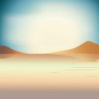 vector of the Sugar Loaf Desert in the reflection of a lake of water