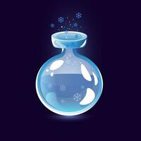 frost potion with snowflakes cold mix vector