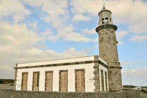 Lighthouse tower close-up photo