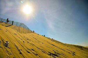Sand dunes view photo