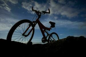 vista de bicicleta de montaña foto