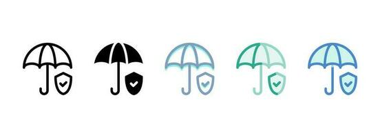 Simple vector icon on a theme umbrella