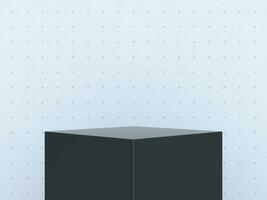 black cube background. 3D illustration. photo