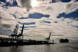 Photo Picture of Large harbor cranes in Canary Islands