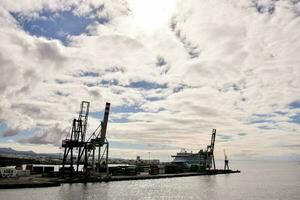 Photo Picture of Large harbor cranes in Canary Islands