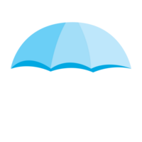 helder pastel blauw paraplu png