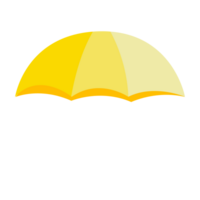 brilhante pastel amarelo guarda-chuva png