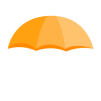 brillante pastel naranja paraguas png