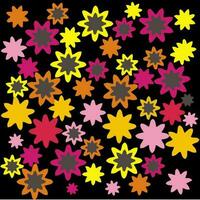 colorful floral background for greeting card print. vector