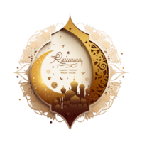 Ramadan kareem Moschee transparent Hintergrund. generativ ai png