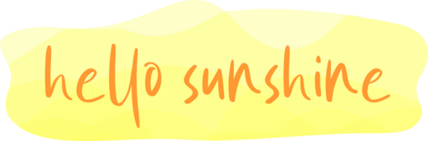 Ciao luce del sole lettering png