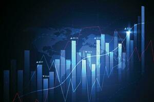 Business candle stick graph chart of stock market investment trading on white background design. Bullish point, Trend of graph. Vector illustration