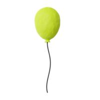 3d green balloon png